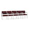 Lesro Lenox Steel 5 Seater with Center Arms, Wine/Mulberry (Red) Seat, Wine/Mulberry Back, 106.5 W 24.5 L LS5103 - alternate 1